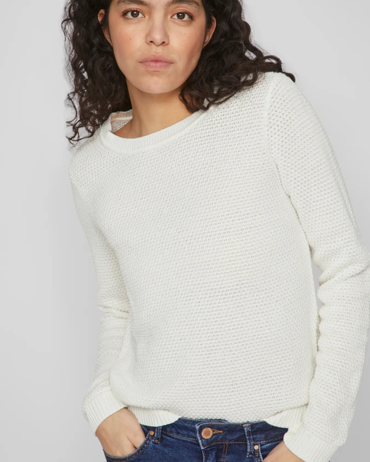 VIDALO O-NECK L/S KNIT TOP