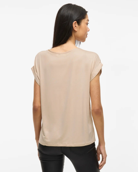 VIELETTE S/S SATIN TOPP