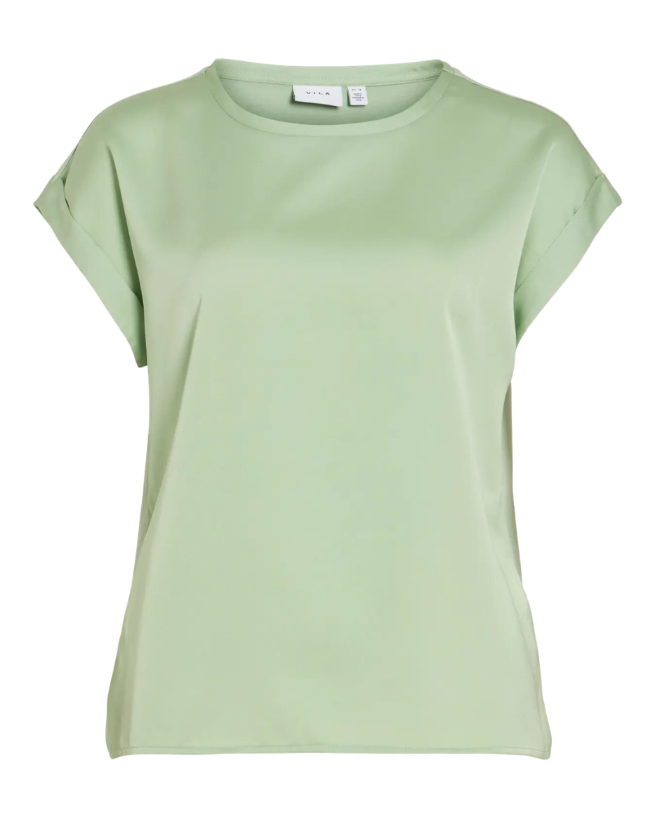 VIELETTE S/S SATIN TOPP
