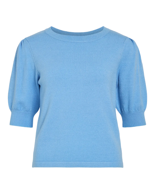 VIRIL 2/4 SLEEVE O-NECK KNIT TOP