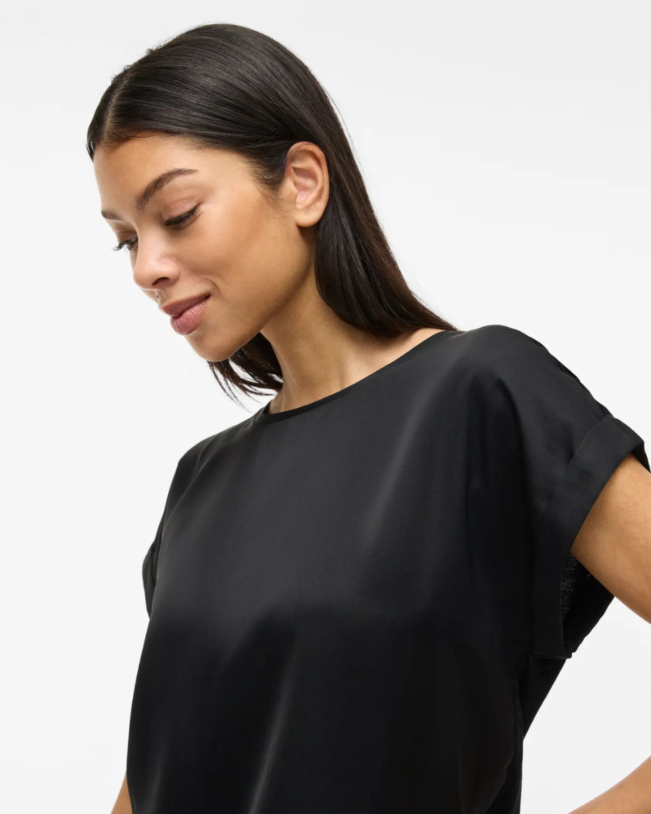 VIELETTE S/S SATIN TOP