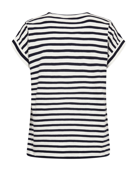 VIVA-TEE V-NECK STRIPED