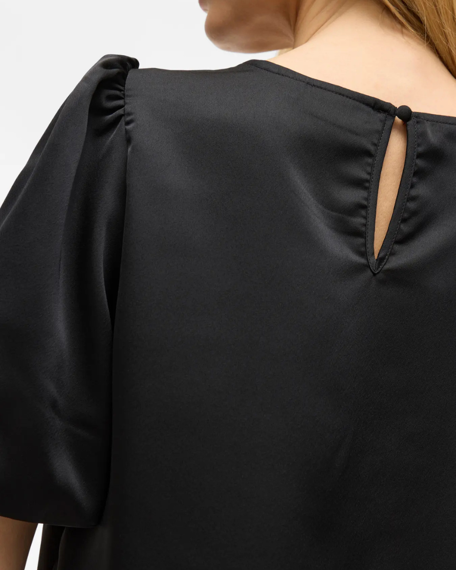VIELETTE2/4 SATIN PUFF TOP