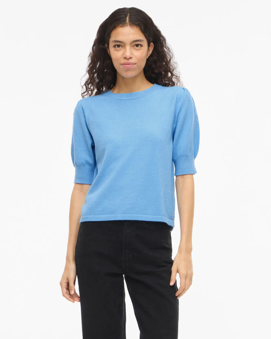 VIRIL 2/4 SLEEVE O-NECK KNIT TOP
