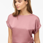 VIELETTE S/S SATIN TOP