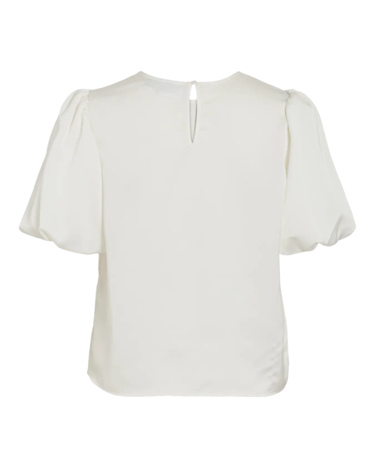 VIELETTE2/4 SATIN PUFF TOP