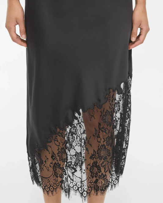 VILARA HW MIDI LACE SKIRT