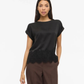 VIELETTE S/S FULL SATIN LACE TOP