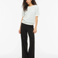VIDALO O-NECK S/S STRIPE KNIT TOP