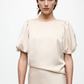 VIELETTE2/4 SATIN PUFF TOP