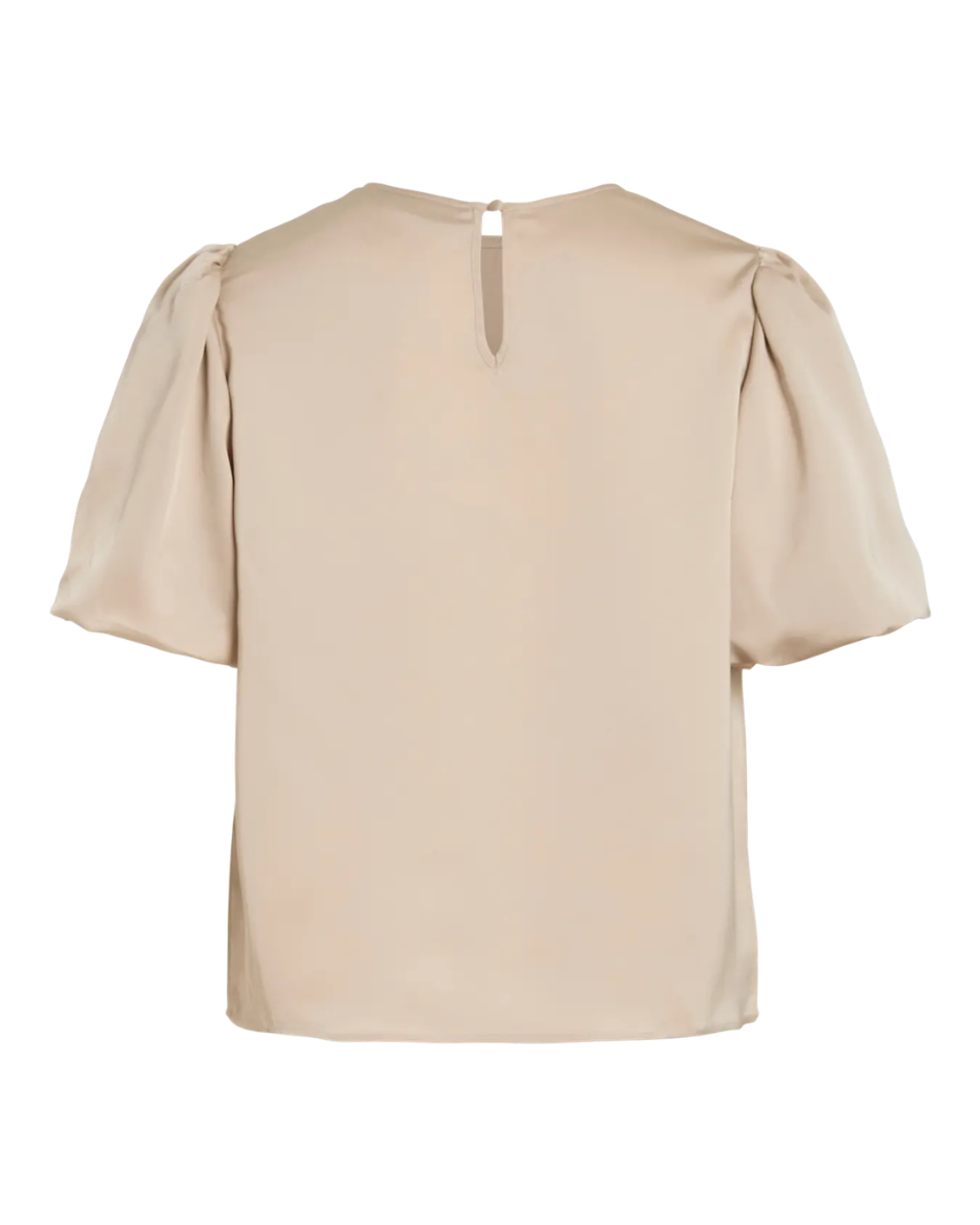 VIELETTE2/4 SATIN PUFF TOP