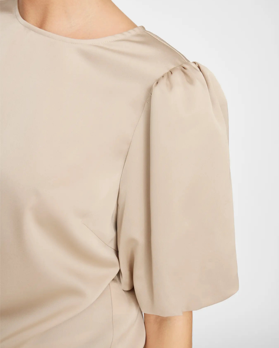 VIELETTE2/4 SATIN PUFF TOP