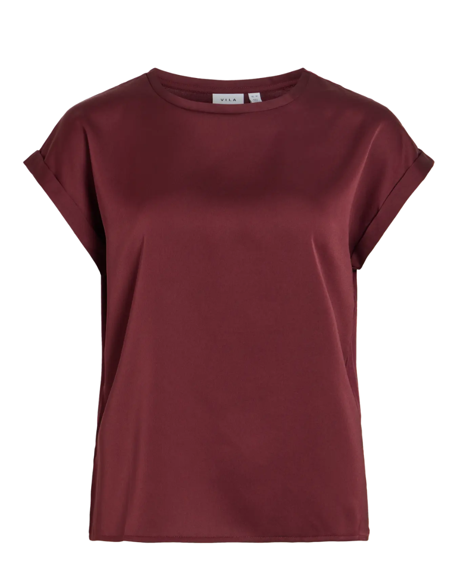 VIELETTE S/S SATIN TOPP