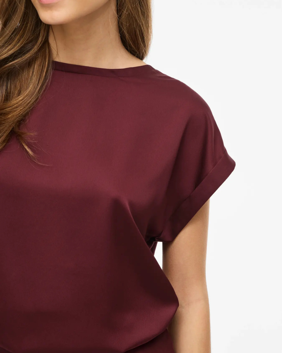 VIELETTE S/S SATIN TOPP