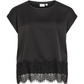 VIELETTE S/S FULL SATIN LACE TOP