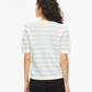 VIDALO O-NECK S/S STRIPE KNIT TOP