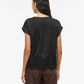 VIELETTE S/S FULL SATIN LACE TOP