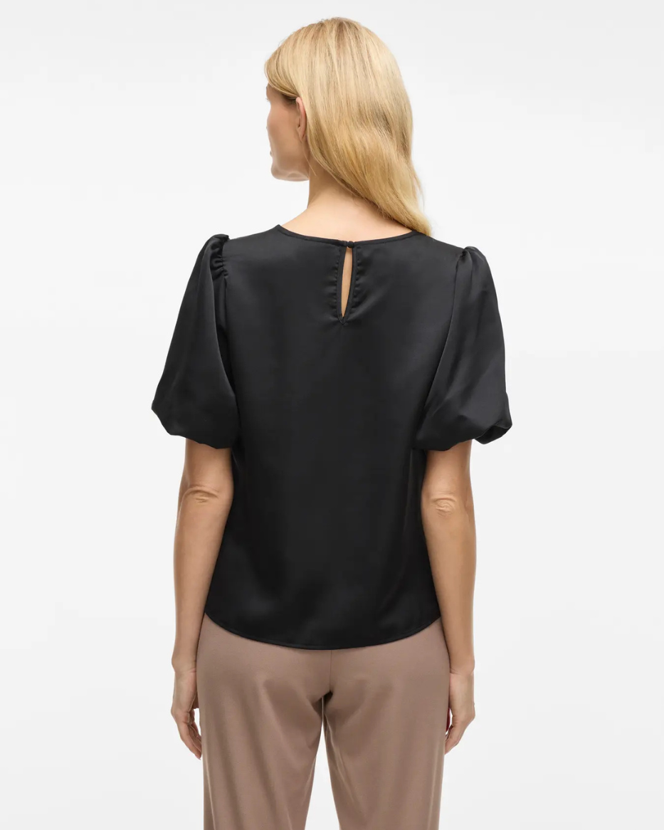 VIELETTE2/4 SATIN PUFF TOP