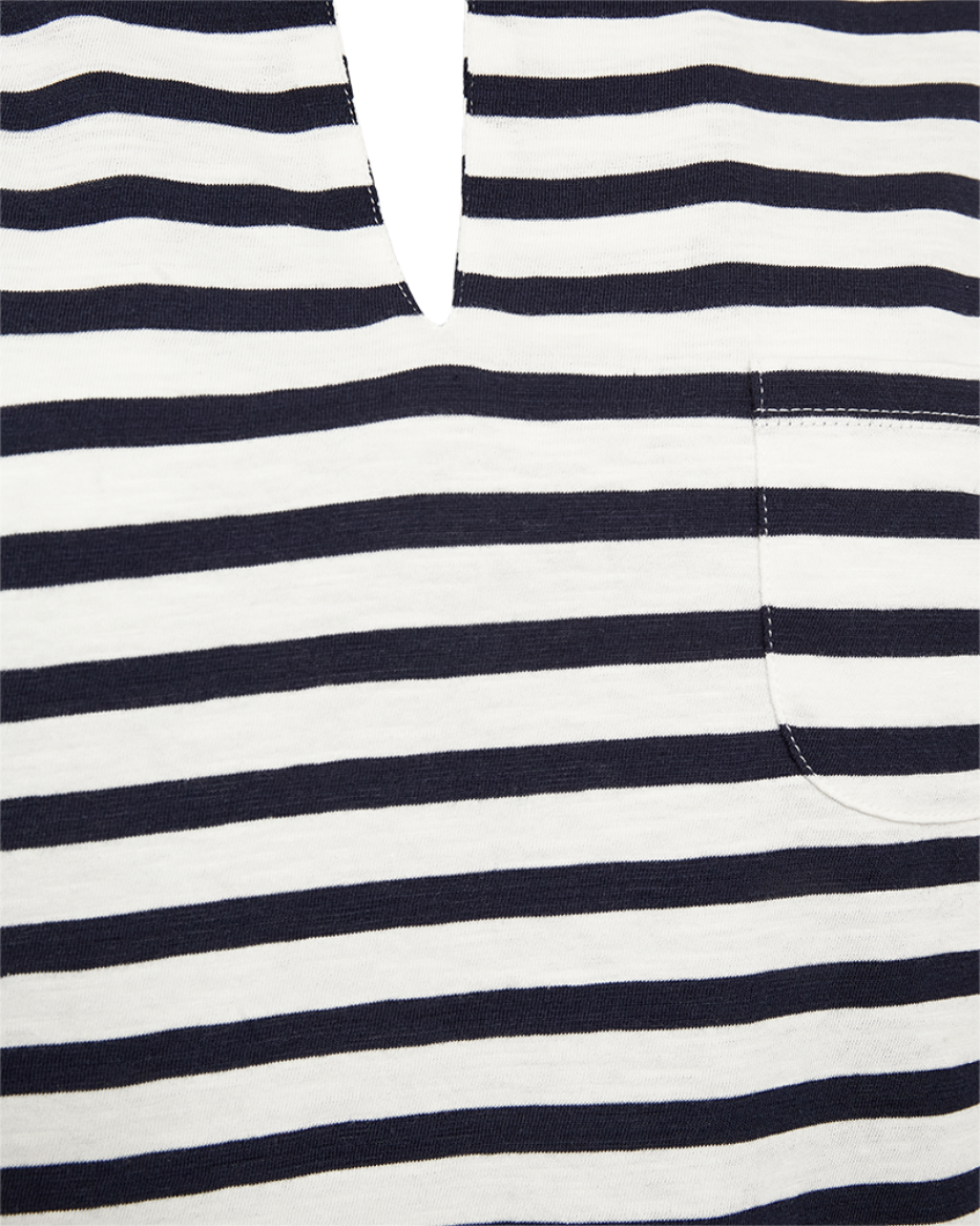 VIVA-TEE V-NECK STRIPED