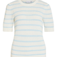 VIDALO O-NECK S/S STRIPE KNIT TOP