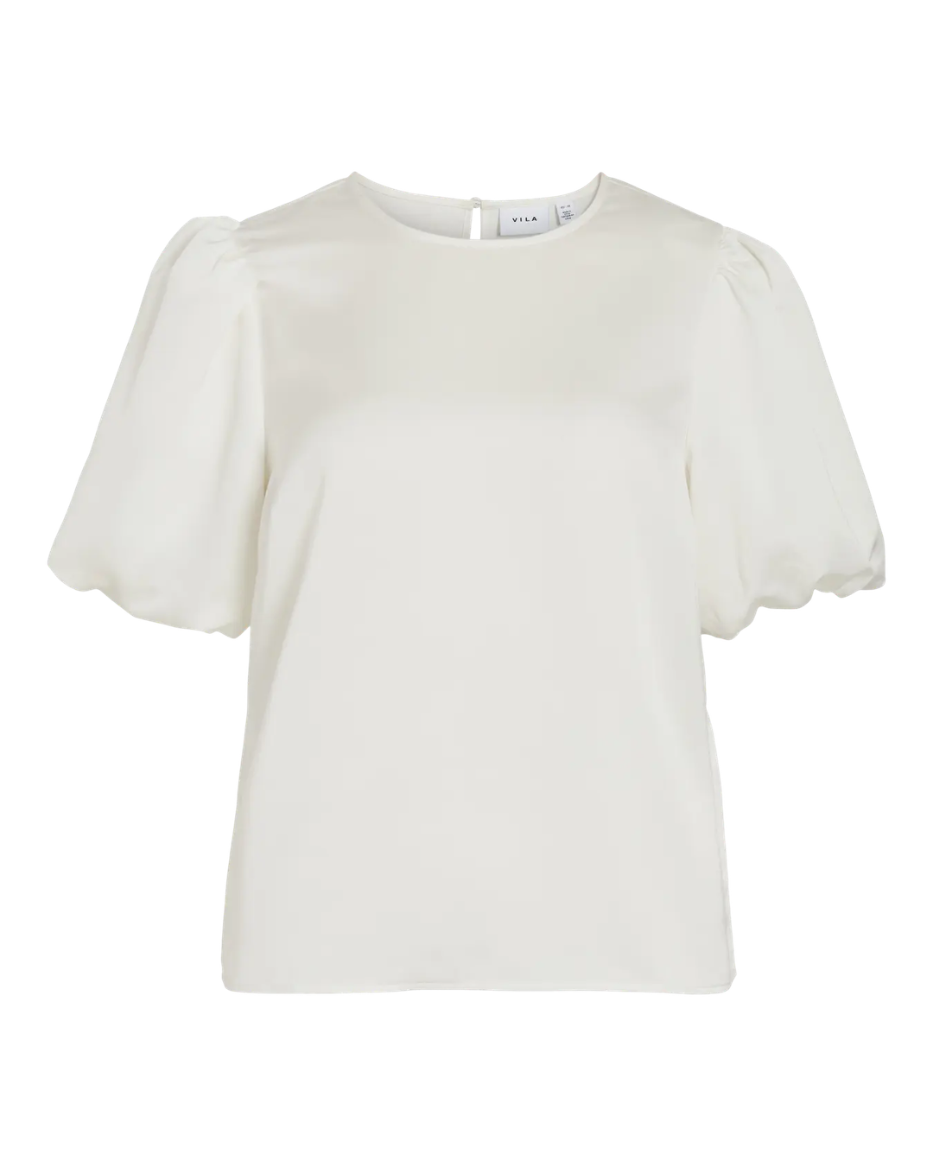 VIELETTE2/4 SATIN PUFF TOP