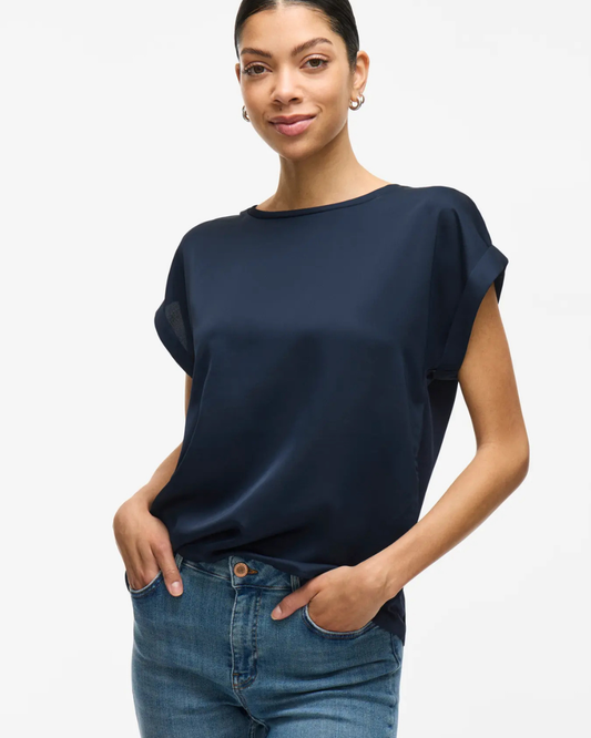 VIELETTE S/S SATIN TOP