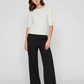VIRIL 2/4 SLEEVE O-NECK KNIT TOP