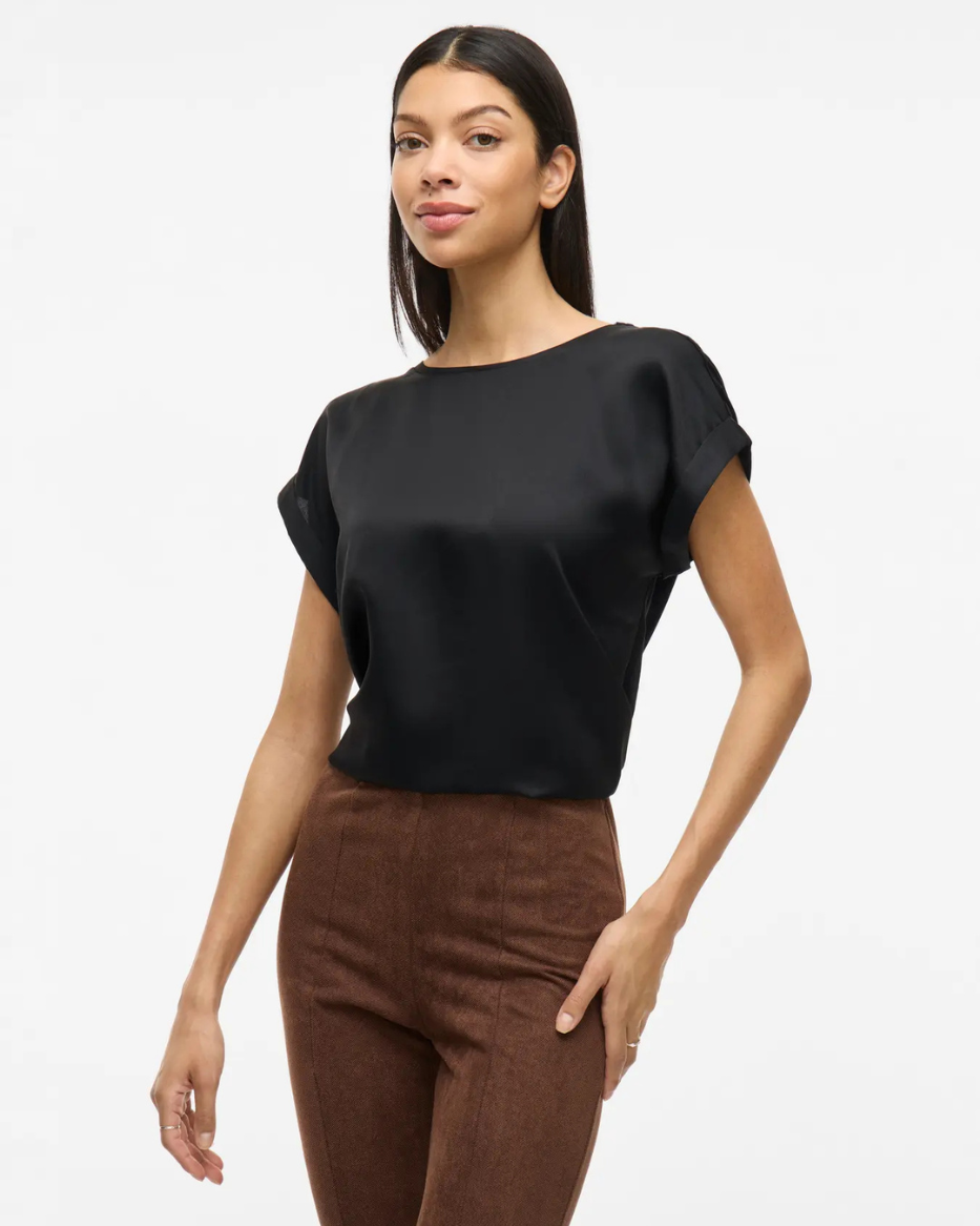 VIELETTE S/S SATIN TOP