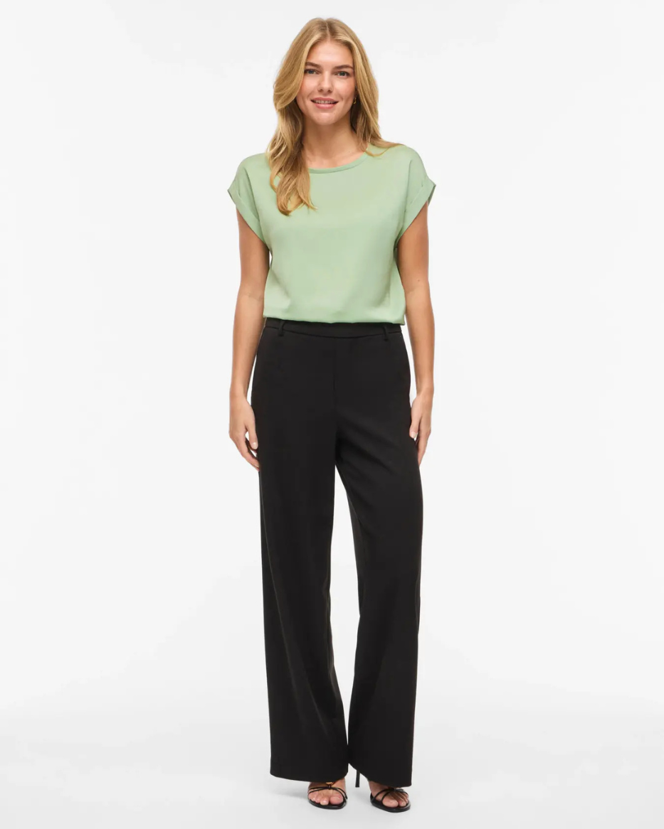 VIELETTE S/S SATIN TOPP