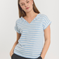 VIVA-TEE V-NECK STRIPED