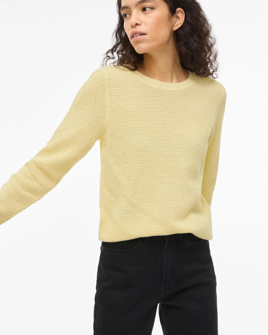 VIDALO O-NECK L/S KNIT TOP