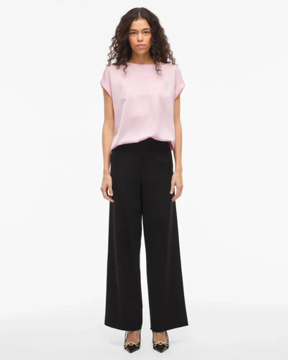 VIELETTE S/S SATIN TOPP