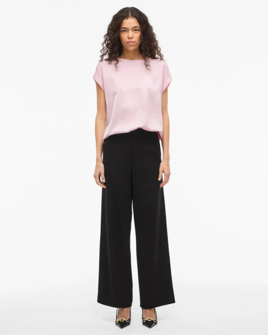 VIELETTE S/S SATIN TOPP