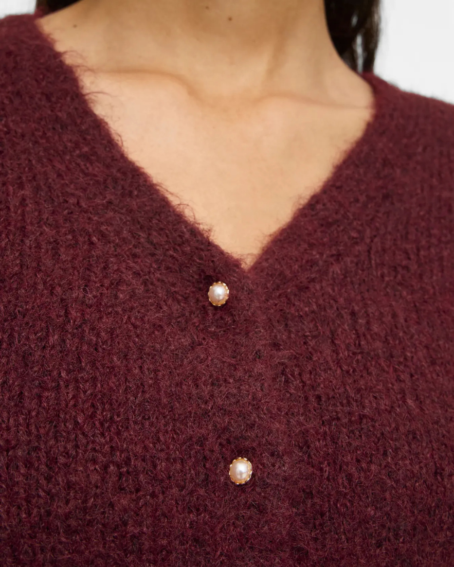 VIMARLEY L/S V-NECK CARDIGAN