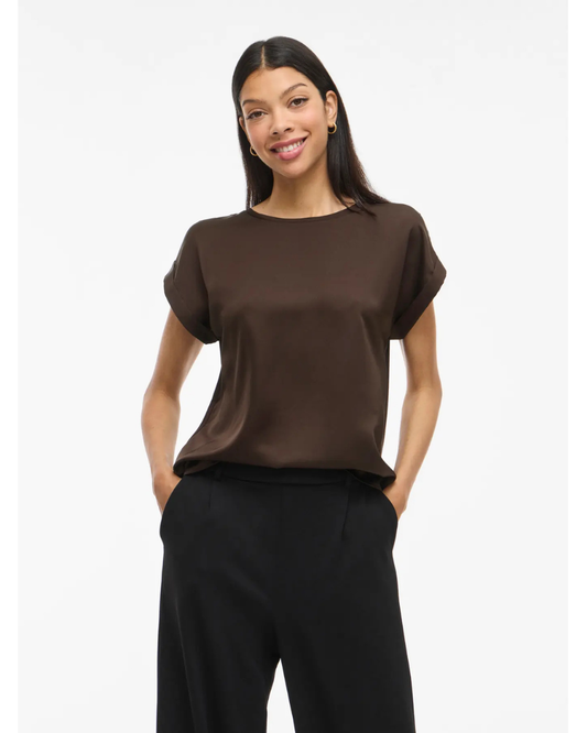 VIELETTE S/S SATIN TOP