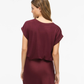 VIELETTE S/S SATIN TOPP