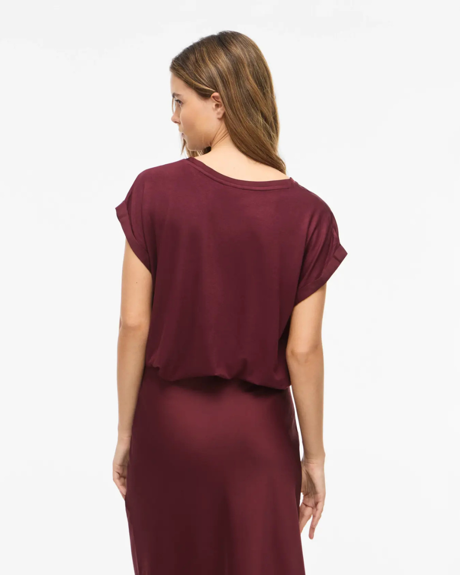 VIELETTE S/S SATIN TOPP