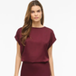 VIELETTE S/S SATIN TOPP