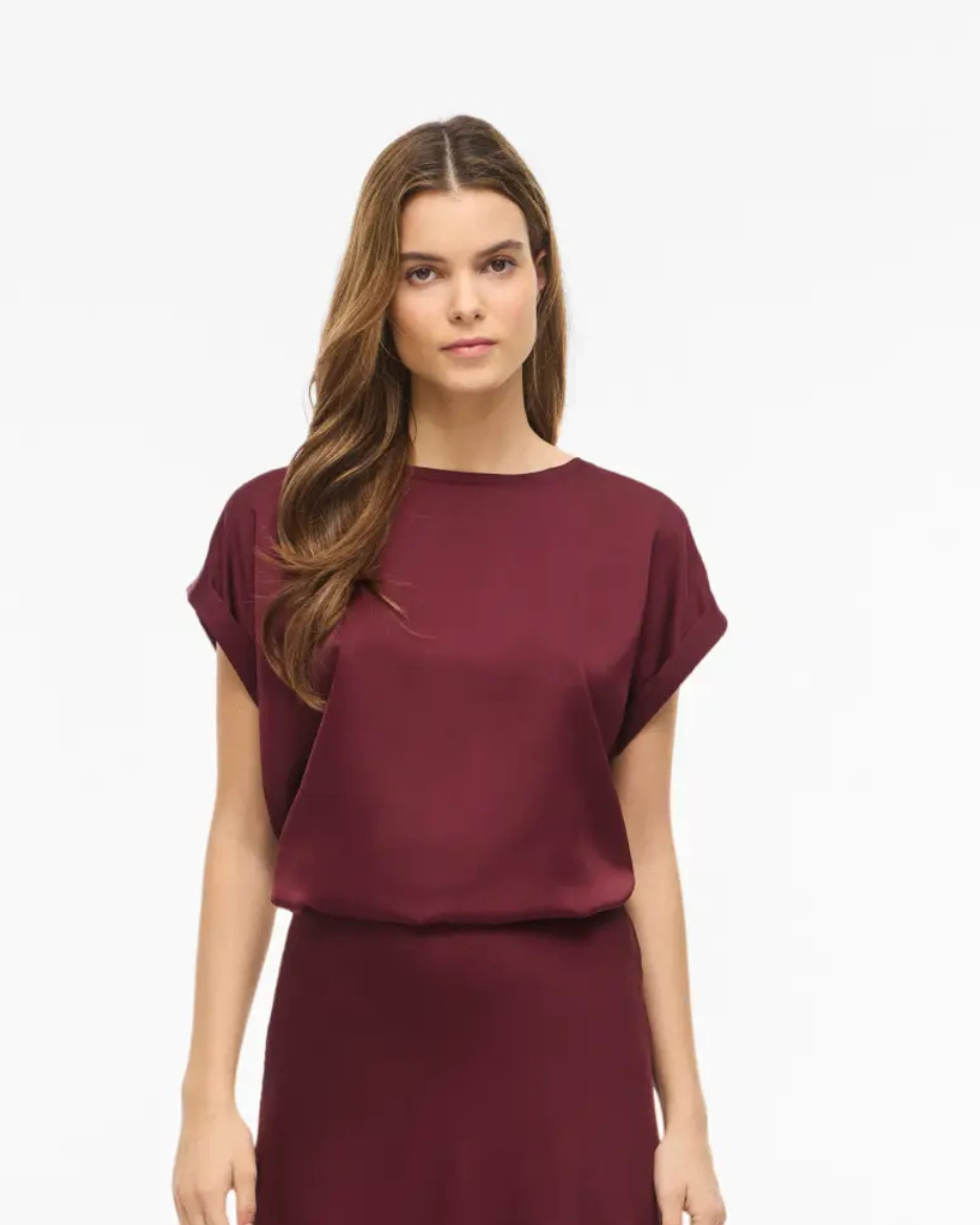 VIELETTE S/S SATIN TOPP