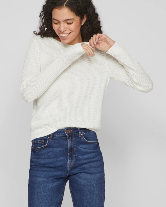 VIDALO O-NECK L/S KNIT TOP