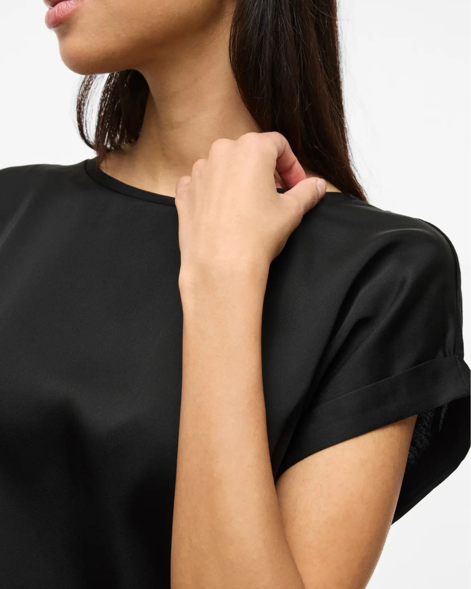 VIELETTE S/S SATIN TOP