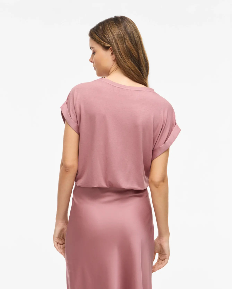 VIELETTE S/S SATIN TOP