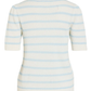 VIDALO O-NECK S/S STRIPE KNIT TOP