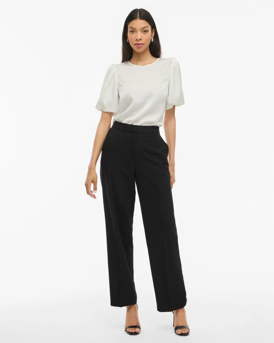 VIELETTE2/4 SATIN PUFF TOP