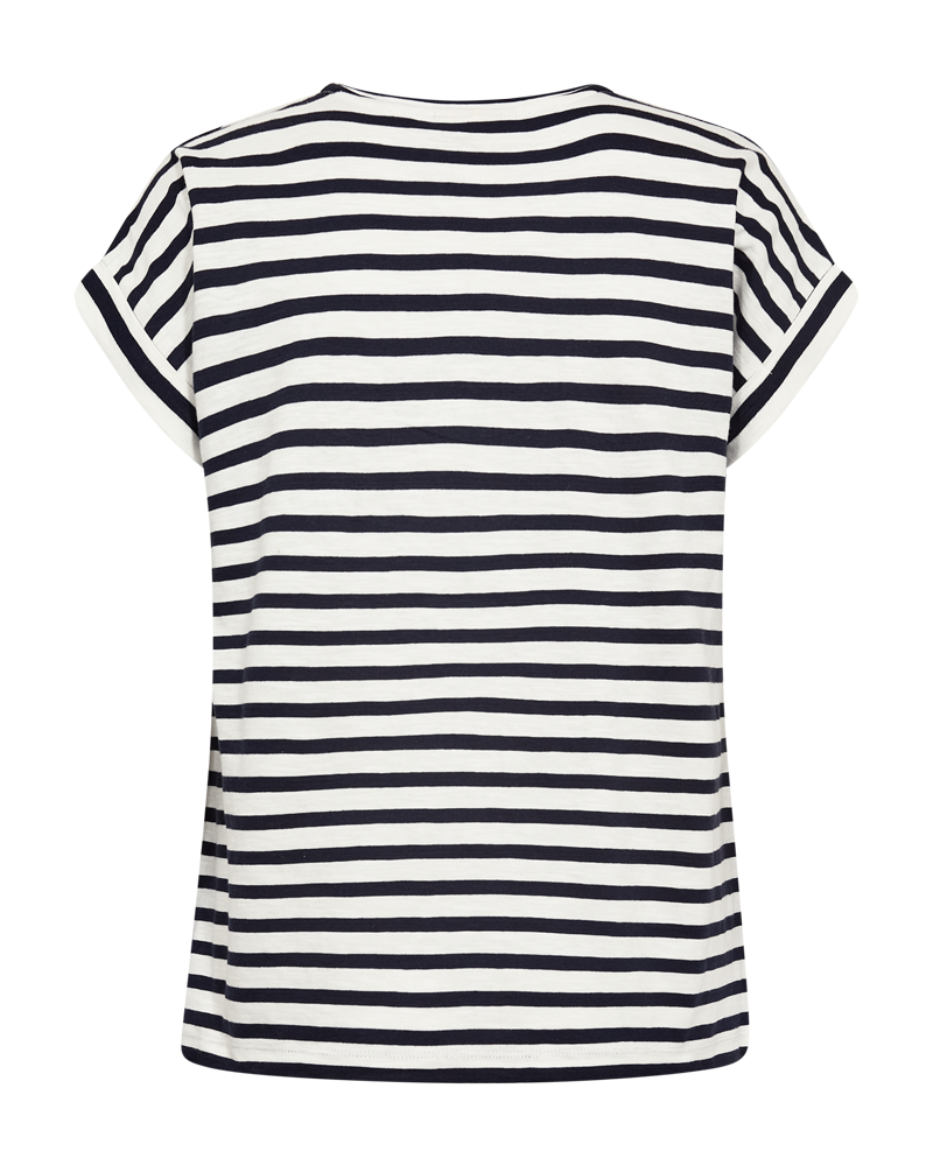 VIVA-TEE V-NECK STRIPED