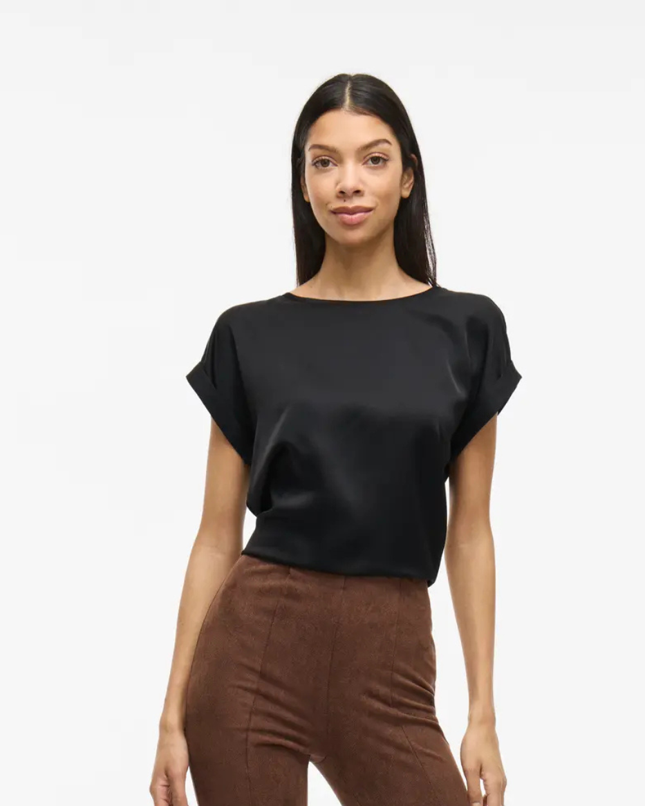 VIELETTE S/S SATIN TOP