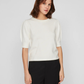 VIRIL 2/4 SLEEVE O-NECK KNIT TOP