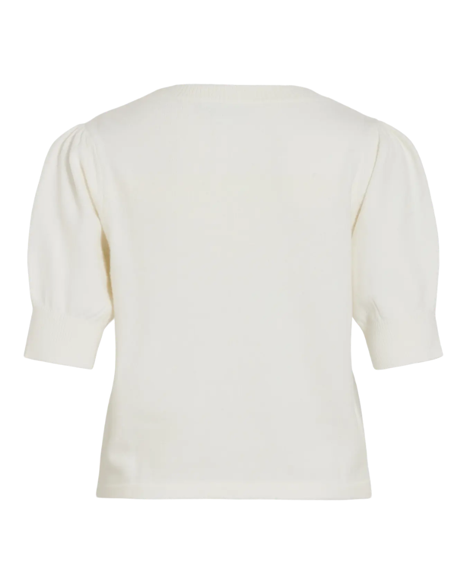 VIRIL 2/4 SLEEVE O-NECK KNIT TOP