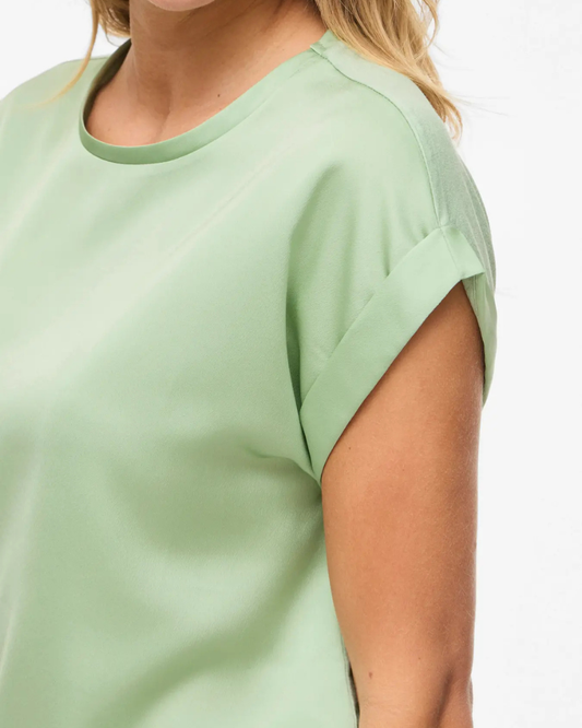 VIELETTE S/S SATIN TOPP