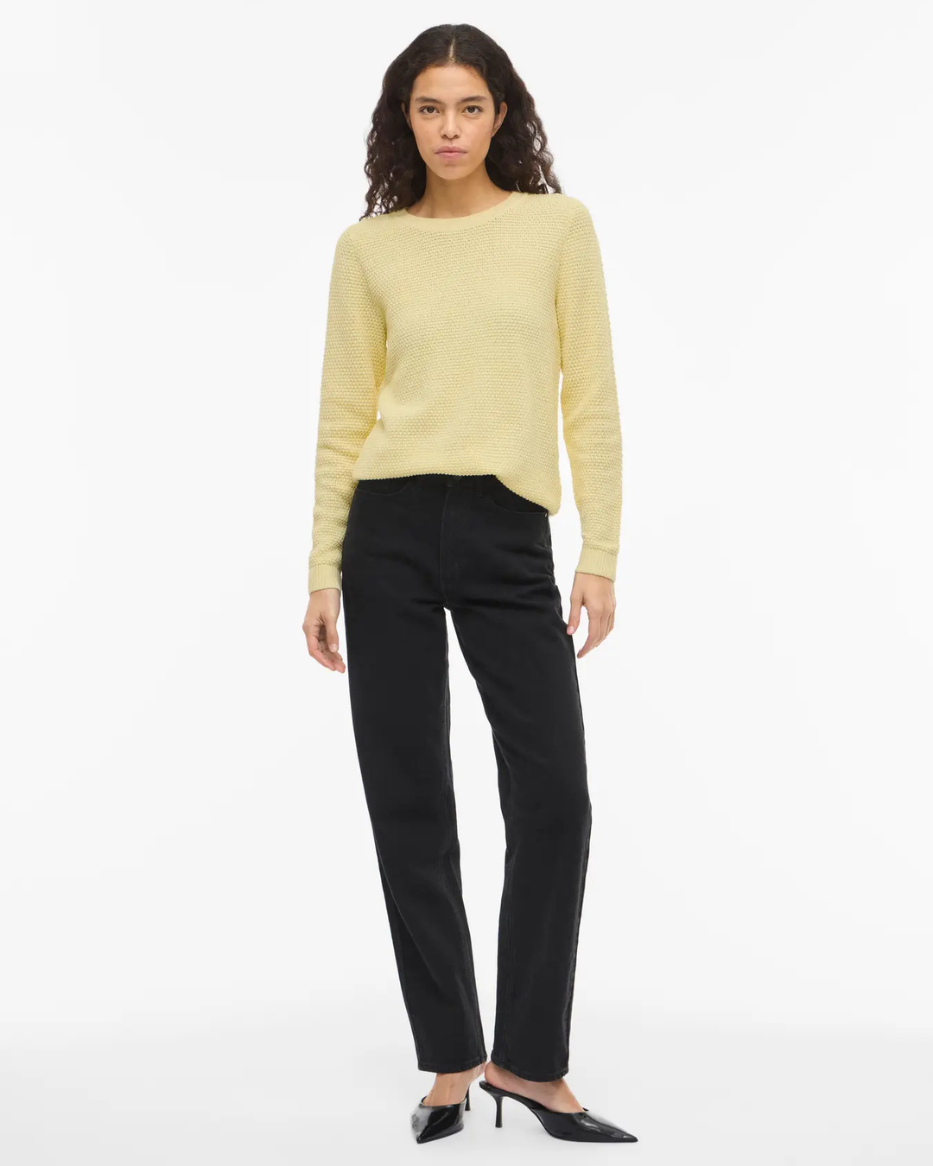 VIDALO O-NECK L/S KNIT TOP